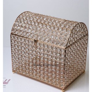 Fournitures de boîte d'invitation de cadeau de mariage en verre en métal de créateur unique de qualité supérieure prix impressionnant de fabricant indien personnalisé - Product Image 2