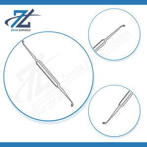 Curette à double extrémité Falconer, extrémités angulées, 191 mm de long, instruments chirurgicaux en acier inoxydable, fabricant au Pakistan - Product Image 4