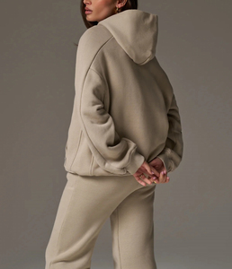 Survêtements pour femmes de haute qualité, en molleton de coton lourd et solide pour l'hiver, à capuche, longueur intégrale, respirants, vente en gros OEM, personnalisés - Product Image 5