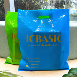 Custom <span class=keywords><strong>grazie</strong></span> borse della merce, borsa della spesa al dettaglio 12 ''X 15'' con manici fustagliati per Goodie, sacchetti <span class=keywords><strong>di</strong></span> plastica con il proprio logo - Product Image 5