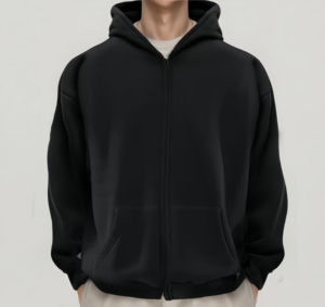 Heavyweight Premium Cotton Sweatshirt Solid hoodies Double <b>Zipper</b> <b>Jacket</b> Printed Loose - Product Image 2