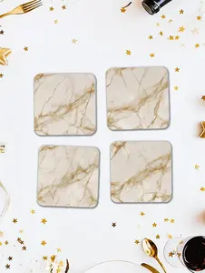 Handcrafted Marble Stone <b>Coaster</b> <b>for</b> Tea Table Top Decor Premium <b>Drink</b> Cup Mats Set - Product Image 3