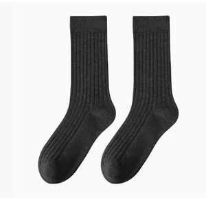 Calcetines de Negocios de Algodón Puro para Hombre, de Alta Calidad, en Existencia, Tres Colores, de Tubo Medio, con Doble Costura - Product Image 3