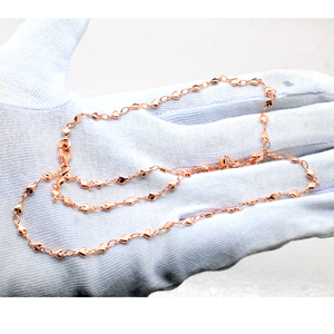 Collar de cadena de eslabones de cobre sólido de 16-30 pulgadas, joyería cristiana religiosa con diseño de corazón para ocasiones de fiesta - Product Image 2