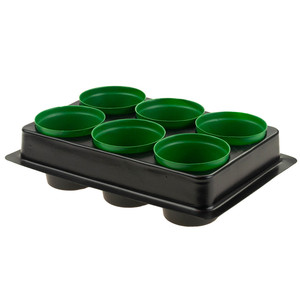 Ensemble de pots de pépinière d'extérieur TG71424, 6 unités, conteneurs de production carrés en plastique pour semis, matériau PP, avec palette - Product Image 3