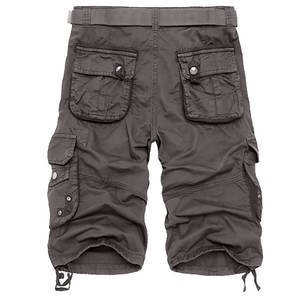 Pantalones cortos de carga de secado rápido de diseño personalizado para hombres con pantalones cortos multibolsillos para hombres pantalones cortos de trabajo al aire libre teñido liso y logotipo personalizado - Product Image 2