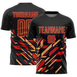 Uniformes athlétiques de football en polyester unisexe, couleur noire pour adultes, nom de l'équipe personnalisée, design imprimé numérique par sublimation, football XL - Product Image 4