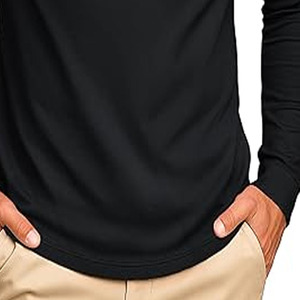 T-shirts pour hommes respirant taux de gros impression personnalisée vente chaude polo à manches longues t-shirt téléchargé par robe de sport - Product Image 3