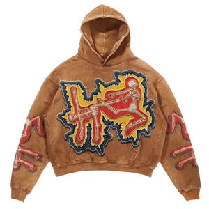 Sweat-shirts vintage délavés à l'acide, en coton lourd, avec logo imprimé DTG personnalisé par le fabricant - Product Image 1