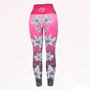 Leggings de yoga Premier Spandex/Nylon avec motif solide à taille élastique pour les fans de fitness et de yoga - Product Image 5