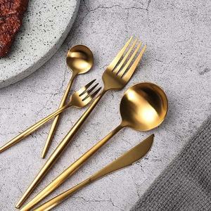 Nouveaux ensembles de couverts de conception moderne ensemble de couverts de poignée de résine noire d'argenterie d'hôtel de restaurant d'argent d'acier inoxydable - Product Image 3