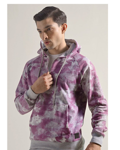 Sweat à capuche 100% coton de haute qualité avec poches kangourou et design demi-zip à cordon pour l'hiver et l'été - Product Image 1