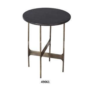 Cadre en métal argenté et table d'appoint en verre trempé transparent pour hôtel et restaurant à domicile - Product Image 4