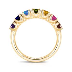 Anillo de Plata de Ley con Múltiples Piedras de Arcoíris Jeulia para Mujer - Product Image 3
