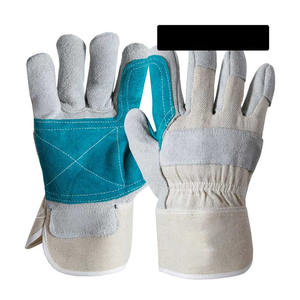 Guantes de aparejo resistentes canadienses Cuero de vaca Cuero dividido Construcción de seguridad industrial Protección de brazo de mano reforzada - Product Image 1