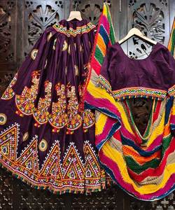 Nouvelle arrivée : Lehenga en coton et soie pour femmes, tenue de soirée, choli avec chemisier, vente en gros de vêtements - Product Image 4