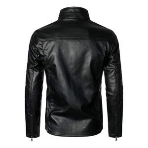 Nouvelle tendance, veste en cuir de qualité supérieure 2025, streetwear, broderie épaisse, fermeture éclair, veste en cuir de moto pour hommes - Product Image 3