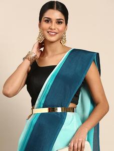 Sari de Chinon de estilo moderno para bodas y fiestas, moda para damas, listo para usar, mayorista de ropa india y pakistaní - Product Image 2