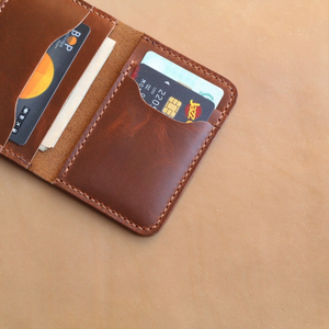 100% carteras de cuero de vaca genuino Bi Fold monedero en precio razonable diseño personalizado Unisex uso billetera de cuero - Product Image 4