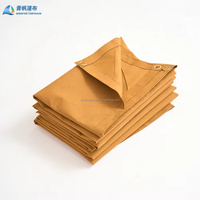 Bâche en toile unie enduite de silicone imperméable, tissu ignifuge pour voitures, tapis de pique-nique, tentes et camping