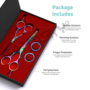 Ciseaux de coiffure en acier inoxydable Ciseaux de coupe de cheveux en acier inoxydable de 6 "avec pochette Outils de beauté Soins personnels de beauté - Product Image 4