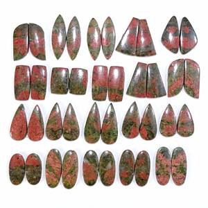 High On Natual Unakite Jasper Par Calidad Cabujón Unakite Jasper Piedra preciosa suelta para uso Fabricación de joyas - Product Image 6