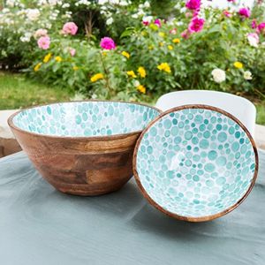 Bol en bois jetable fabriqué à la main de qualité supérieure avec finition imprimée artistique pour collations, fruits, aliments secs ou décoration intérieure - Product Image 3