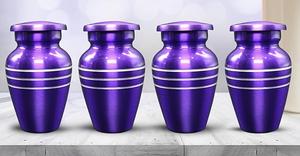 Prix de gros Urnes funéraires personnalisées en métal de haute qualité avec boîte en velours Mini souvenir pour cendres - Product Image 2