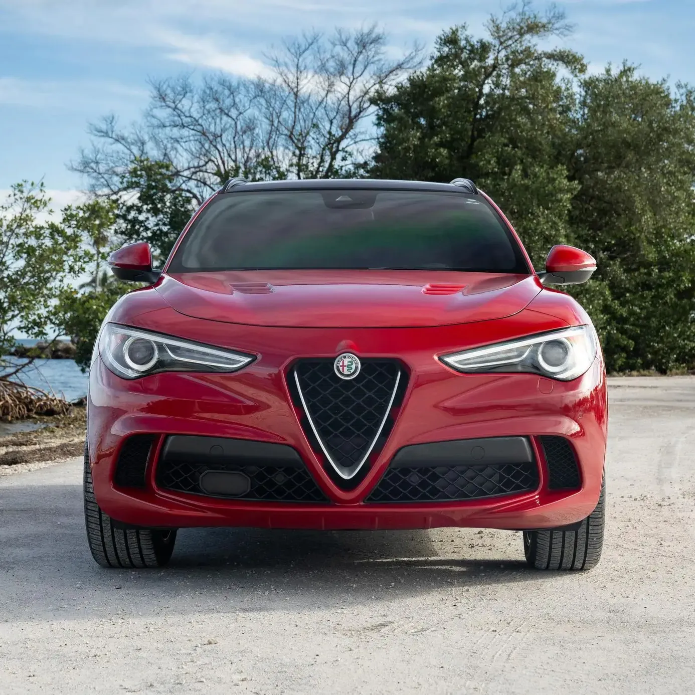 Bersih dan rapi digunakan 2018 al-fa Rom-eos Stelvio Quadrifoglio 505-hp Turbo V6, AWD, sebagian besar tidak dimodifikasi (50,900 Mileage)