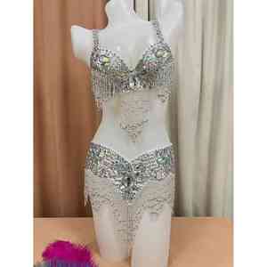 Soutien-gorge floral de haute qualité Beaded Bellydance Traje New Look Performance Wear avec un prix raisonnable - Product Image 1