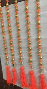 Guirlande de pompons décoratifs colorés, toile de fond de scène suspendue, plafond, maison, Haldi Mehendi, décor Mandap, décor à la maison - Product Image 5