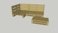 Sofá de paleta de madera NATURAL, único y moderno, duradero, de VIETNAM, gran oferta