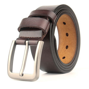 Cinturón de Cuero Genuino Alargado para Hombre, 100% Puro, Cinturón Casual para Jeans, Hebilla de Aleación Sólida, Ecológico y Duradero - Product Image 2