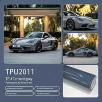 Film automobile gris ciment TPU auto-réparant à chaud, qualité américaine, sur mesure, anti-rayures, vente en gros, premium