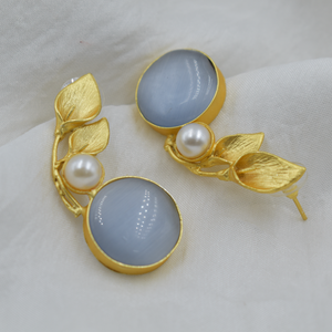 Nueva colección de aretes chapados en oro de diseño, venta al por mayor, aretes chapados en oro de 18 quilates hechos a mano para mujer - Product Image 3