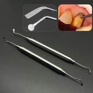 Séparateur de gingiva dentaire manuel à double tête en acier inoxydable, outil de rétraction chirurgical, détartreur réutilisable de haute qualité - Product Image 6