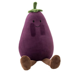 Juguete de Peluche de Frutas y Verduras: Pera, Melocotón, Berenjena, Plátano, Muñecos de Peluche de Dibujos Animados, Almohada, Llavero para Niños - Product Image 6