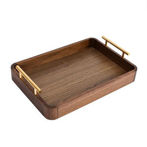 Plateau de service carré en bois de manguier pour décoration de table de mariage, fini naturel pour la cuisine et la maison - Product Image 1