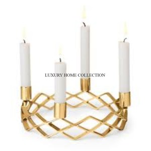 Antique <b>Large</b> Size Brass Table Top Indoor Candle Holder for Home Christmas Table Decoration Cheap Price Candlestick Holders - Product Image 2