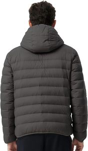 Chaqueta acolchada a prueba de viento de invierno estilo callejero para hombre, ligera, empacable con capucha de cuello alto de lana cálida para uso en exteriores - Product Image 2