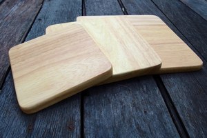 Vaisselle décorative rectangulaire en bois massif véritable naturel, plateau de service à fruits, plateau de service à café, plateau de service à café - Product Image 2