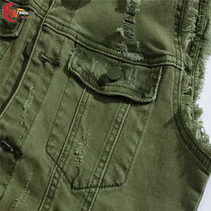 Hombres Invierno Nuevos Jeans Chaleco Color Sólido Casual Transpirable Jeans Chaleco Bajo Moq Transpirable Jeans Chaleco Para Hombres - Product Image 4