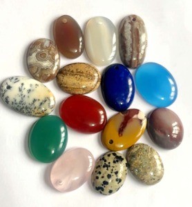 Lote de piedras preciosas semipreciosas sueltas de cabujón ovalado de 10-25mm multicolor Natural para joyería curativa y de piedra natal - Product Image 1