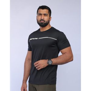 Nuevo diseño Elastic Fit Gym Wear Poliéster Gym Wear Camisetas Entrenamiento Nylon Spandex Tops Hombres Camiseta transpirable - Product Image 5