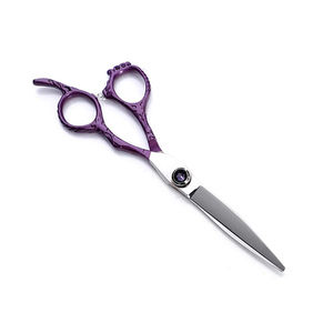 Ciseaux de coiffure à poignée personnalisée Ciseaux de coupe de cheveux en acier poli miroir avec vis réglable - Product Image 3