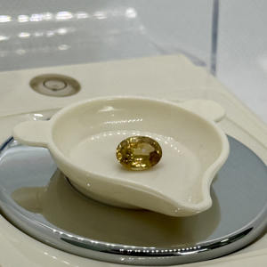 หินเพทายสีเหลืองธรรมชาติอัญมณีมีค่าตัดทรงวงรีแบบหลวมการตั้งค่าเครื่องประดับราคาส่ง - Product Image 1