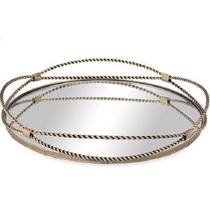 Plateau de service de nourriture au design Unique en métal avec Table à manger en verre plateau décoratif assiette de service de chocolat pour la cuisine 2023 - Product Image 1