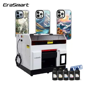 Rrasmart günstiger A4 UV-digitaler Flachbettdrucker mit individuellem Logo UV-Druckmaschine für Flasche