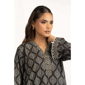 Conjunto de Dos Piezas de Chifón para Mujer IUSTTS-1103, Estilo Bohemio, Estampado, Shorts para Primavera/Verano, Sin Cuello - Product Image 3