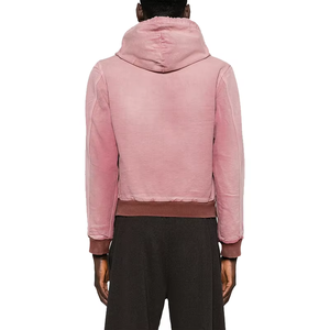 Veste à capuche décontractée pour homme, vintage, lavée, bordeaux, à fermeture éclair, coupe ample, manches longues, confortable, en coton, avec cordon de serrage, 2026 - Product Image 6